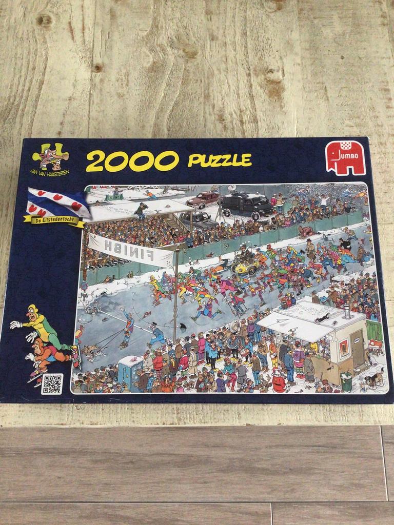 Jan van Haasteren de Elfstedentocht 2000 stukjes, Ophalen of Verzenden, Meer dan 1500 stukjes, Zo goed als nieuw, Legpuzzel