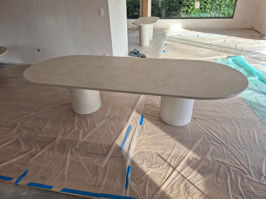 Luxe Tafel – Microcement / Microtopping / Mortex – NIEUW, Ophalen of Verzenden, Nieuw, Rechthoekig, 200 cm of meer