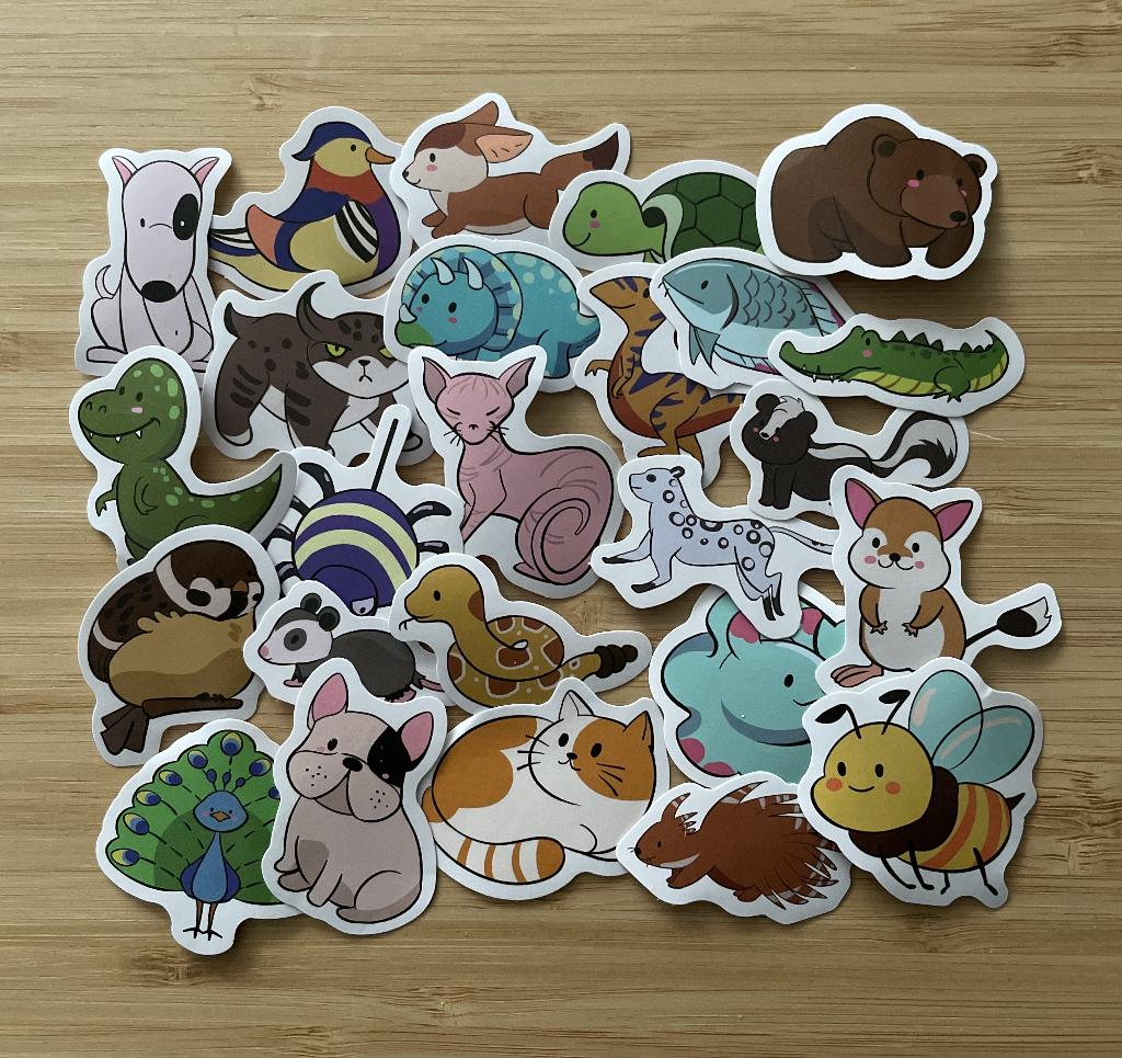 Dieren cartoon stickers, Verzenden, Nieuw, Meerdere stickers