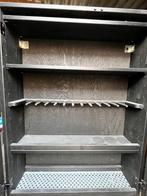 Zwarte houten buffetkast / wandkast, Huis en Inrichting, Kasten | Buffetkasten, Ophalen, 25 tot 50 cm, 200 cm of meer