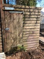 houten wand met deur, voor schutting of schuurtje Douglas, Ophalen, Gebruikt, Minder dan 180 cm, Planken