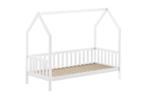 Cabane huisbed met hekje - 90x200 - Wit, Niet ingevuld, Niet ingevuld, Niet ingevuld