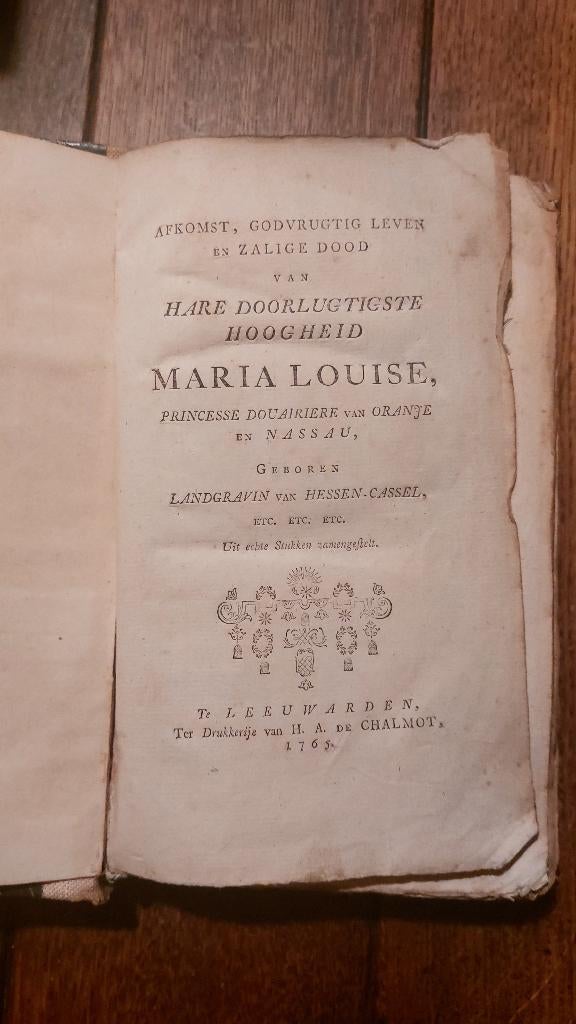 Afkomst, Godvrugtig Leven en Zalige Dood van Maria Louise, Ophalen of Verzenden, Gelezen, Overige