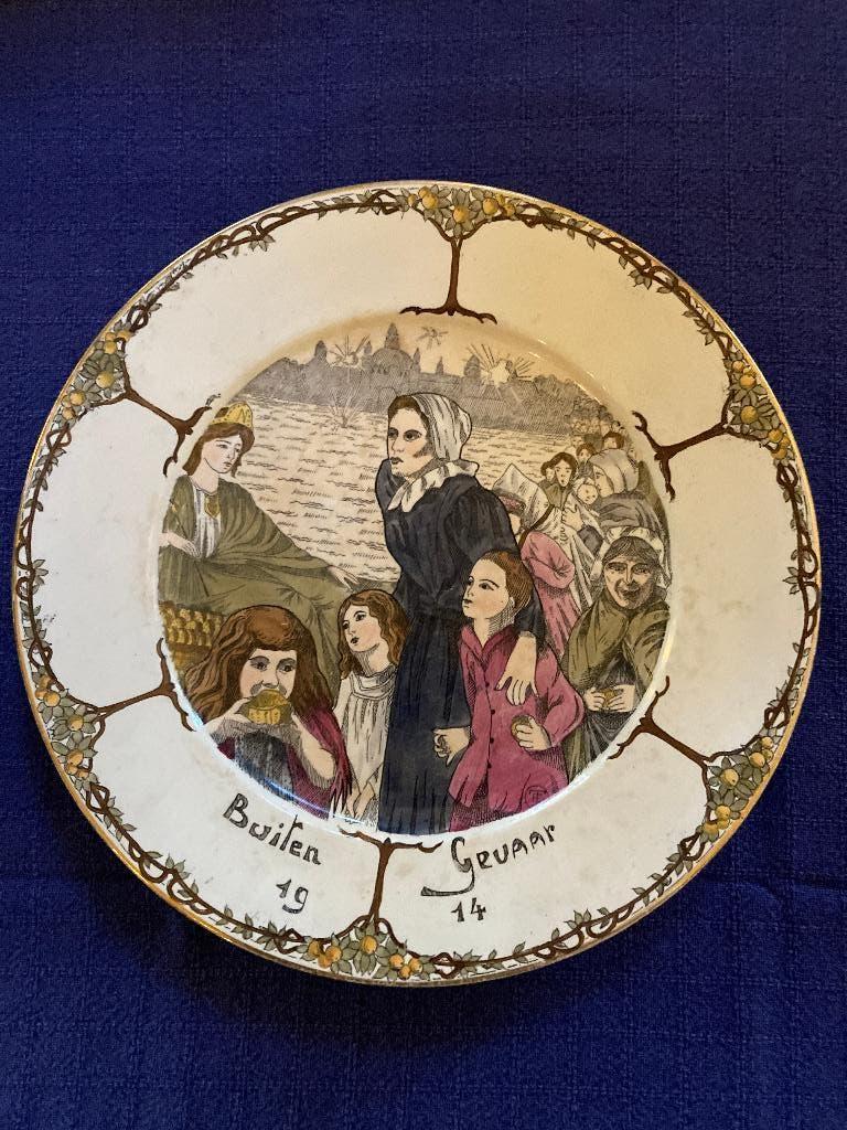 Herinneringsbord Buiten Gevaar 1914, Antiek en Kunst, Ophalen of Verzenden