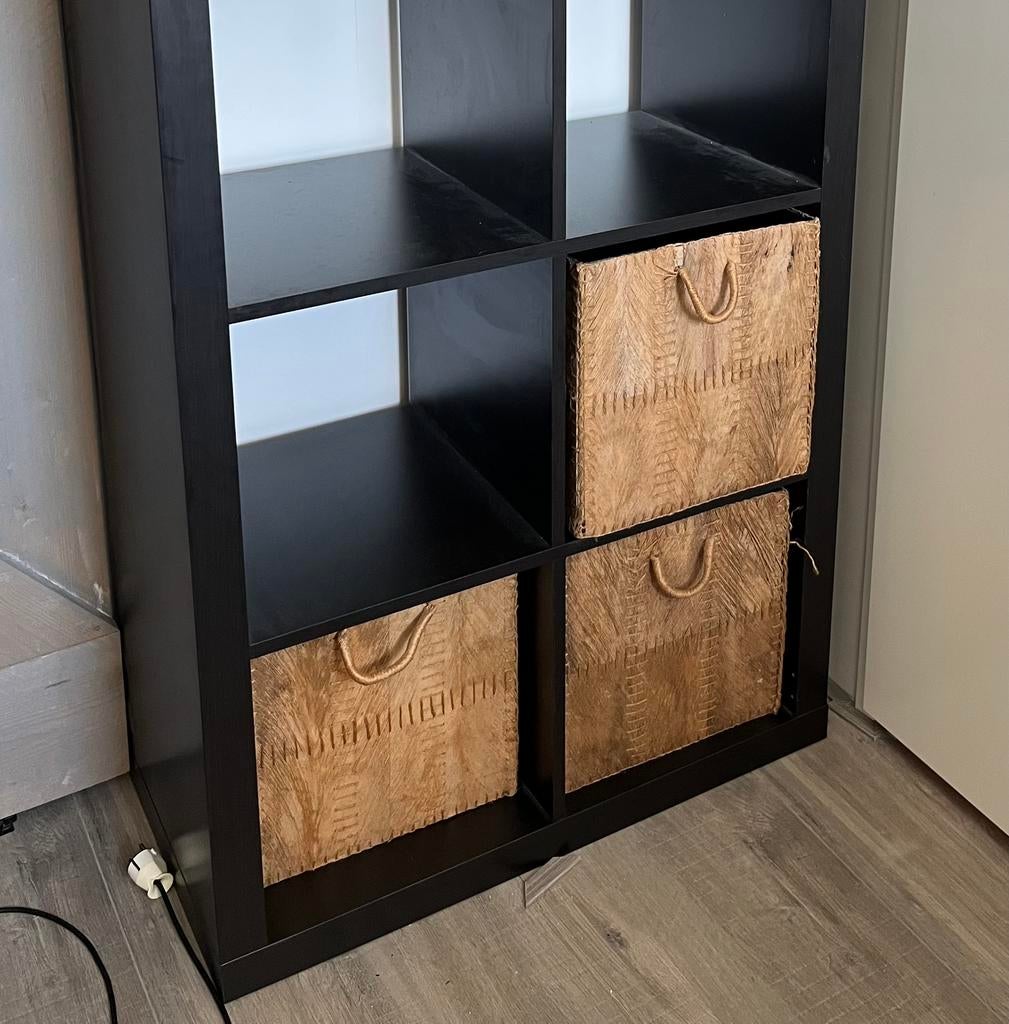 3 bruine Kottebo Ikea manden voor een Kallax kast, Zo goed als nieuw, Minder dan 100 cm, 25 tot 50 cm, 50 tot 100 cm