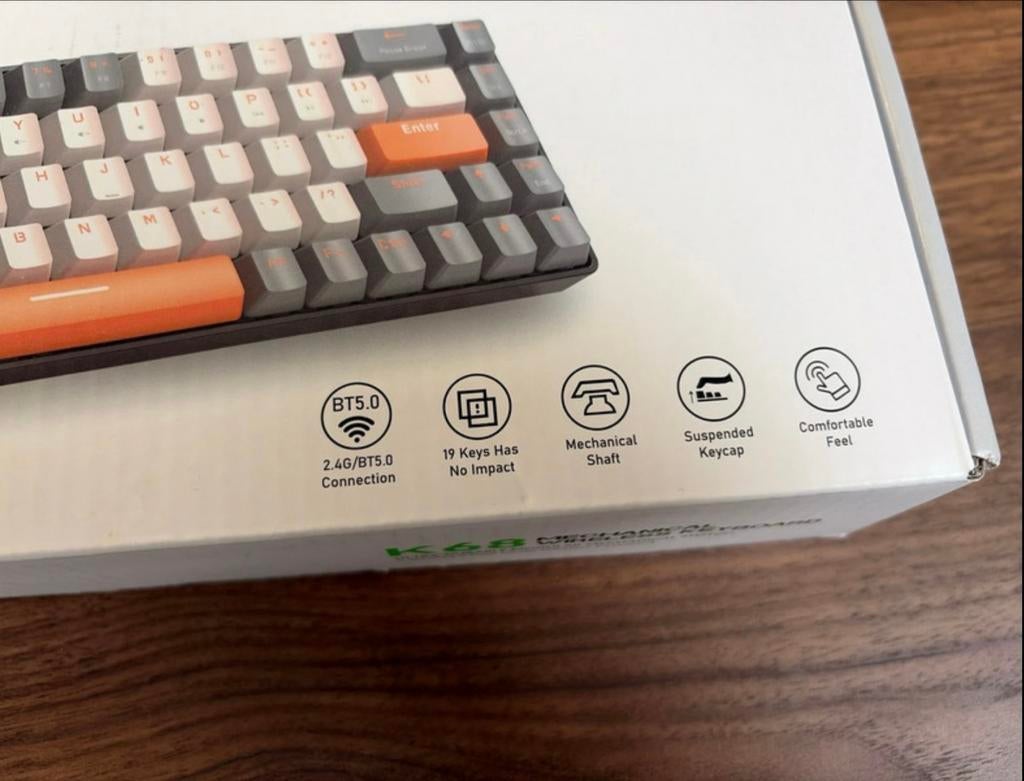 SET ZiYouLang K68 toetsenbord + Nieuw Logitech G502SE muis, Gaming toetsenbord, Nieuw, Ophalen of Verzenden, Draadloos