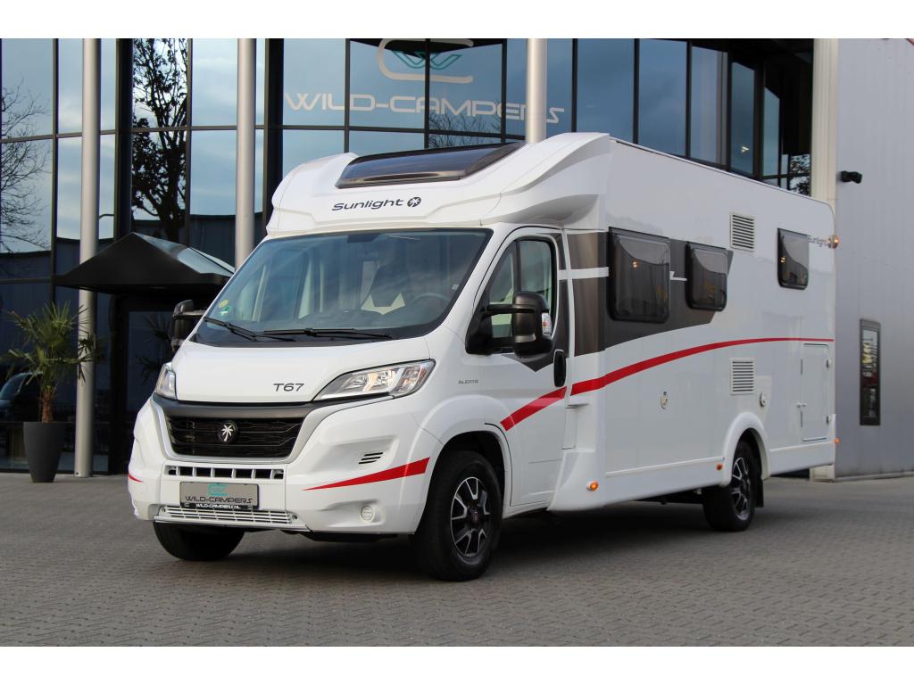 Sunlight T67 - 140PK EURO6 - ENKELE BEDDEN + HEFBED, Caravans en Kamperen, Campers, ESP-stabiliteitscontrole, Chemisch toilet