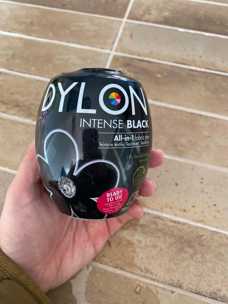 Dylon Intense Black Textielverf - All-in-1, Hobby en Vrije tijd, Stoffen en Lappen, Nieuw, Overige materialen, Zwart, Ophalen of Verzenden