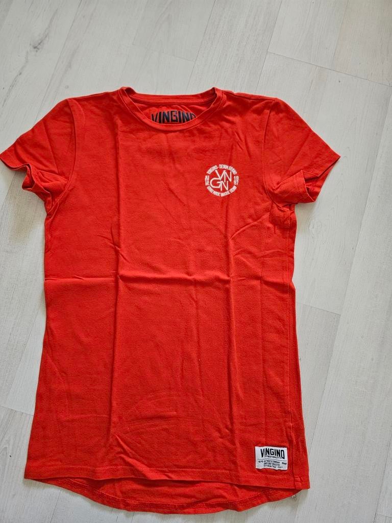Zgan shirt rood VINGINO maat 164, Kinderen en Baby's, Kinderkleding | Maat 164, Ophalen of Verzenden, Zo goed als nieuw, Vingino