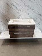 Badmeubel Nebraska Eiken 80cm met Kunsteen Wastafel, Huis en Inrichting, Badkamer | Badkamermeubels, Wltradingnl@outlook.com, Nieuw