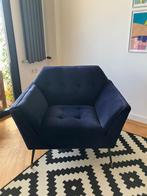 Dutchbone Kate lounge chair – Deep Blue – design fauteuil, Ophalen, Gebruikt, Blauw, Eén
