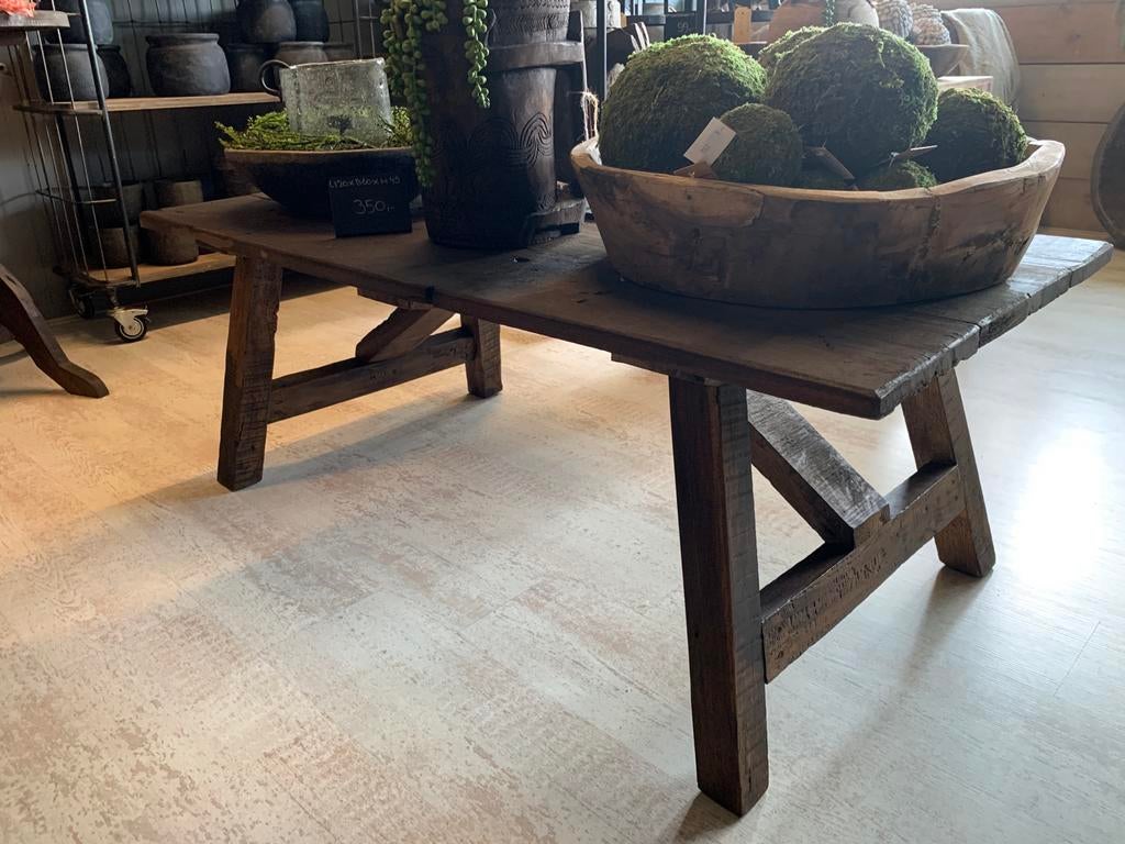 Salontafel ‘Old Wood’ van 350 nu 175,-, Ophalen, L&U, 100 tot 150 cm, Nieuw