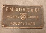 Machinefabriek Plaat P.M. Duyvis & Co Koog a/d Zaan, Ophalen of Verzenden