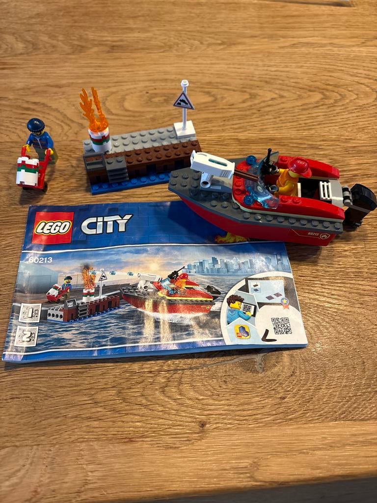 Lego City 60213 Brandweerboot, Lego, Ophalen of Verzenden, Complete set, Inclusief instructies
