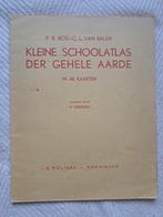 Kleine Schoolatlas der Gehele Aarde - P.R. Bos - 1959, Boeken, Gelezen, Bosatlas, P.R. Bos, C.L. van Balen, P. Eibergen, Ophalen of Verzenden