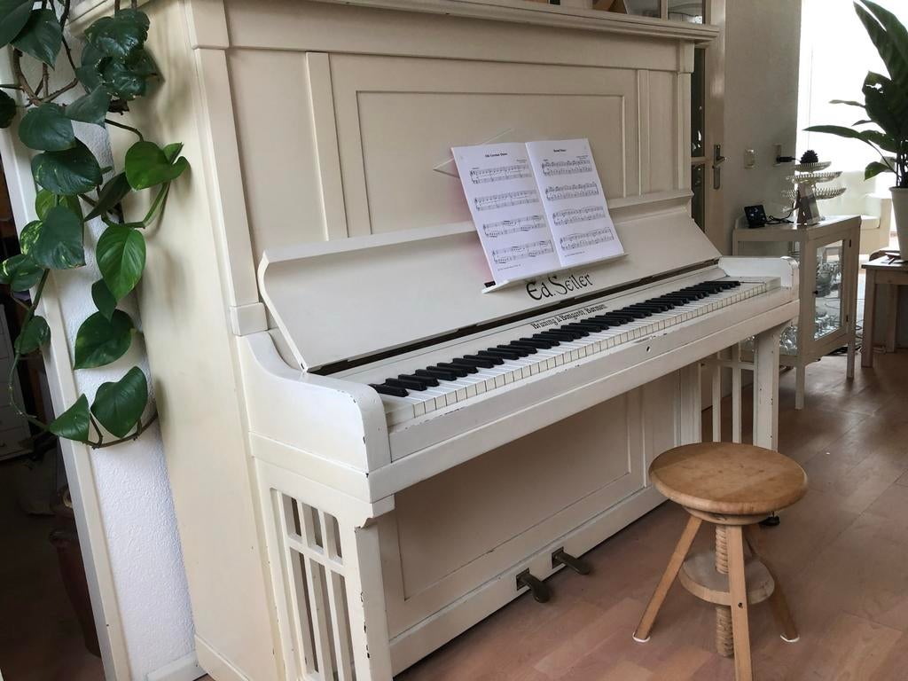 Piano Ed. Seiler, Ophalen, Gebruikt, Wit, Piano