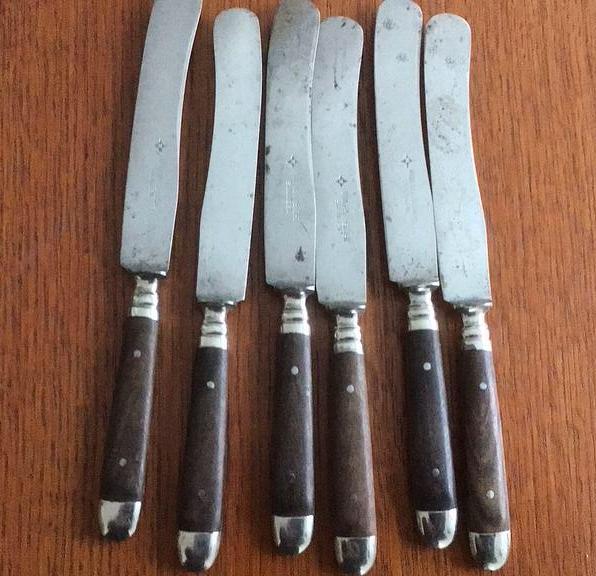 Set tafelmessen Rich Abr. Herder Solingen, Antiek en Kunst, Antiek | Bestek, Ophalen of Verzenden