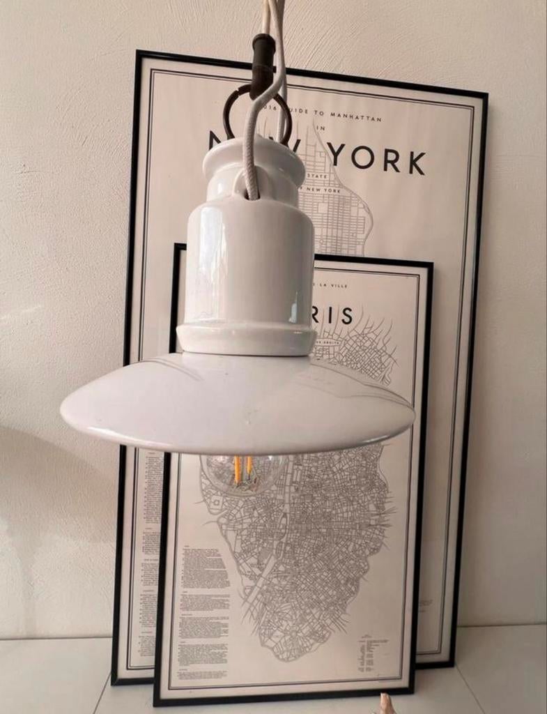 Set van 3 Italiaanse porseleinen hanglampen – Lucardi, Ophalen, Gebruikt, Overige materialen, Minder dan 50 cm