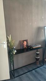 Mooie wandtafel met glasplaat, Huis en Inrichting, Ophalen, Zo goed als nieuw, 25 tot 50 cm, Rechthoekig