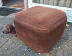 Retro poef met opbergruimte, Gebruikt, Ophalen of Verzenden, Stof, Retro