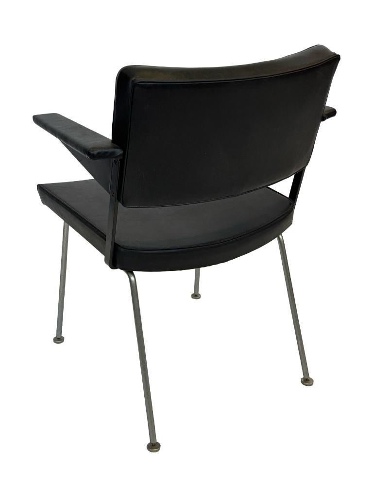 Vintage 4x Cordemeyer- Gispen - Stoel Model 1265, Huis en Inrichting, Stoelen, Gebruikt, Leer, Bruin, Vintage