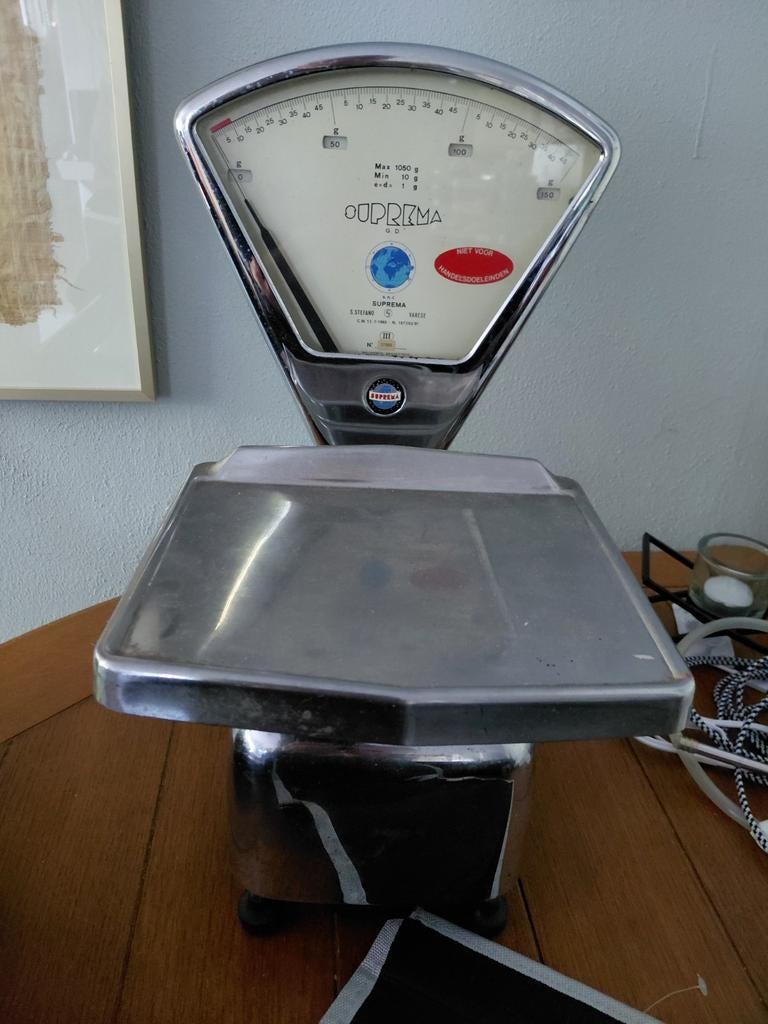Oude weegschaal te koop, Witgoed en Apparatuur, Ophalen, Minder dan 10 kg, Keukenweegschaal, Zo goed als nieuw