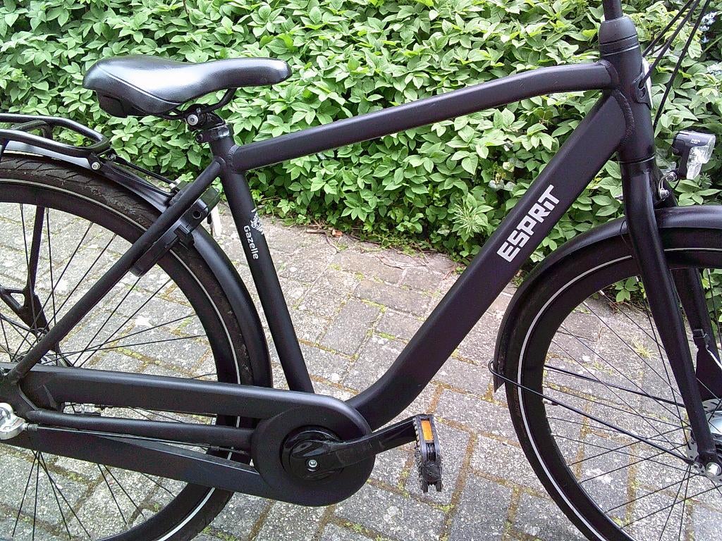 ZGAN GAZELLE ESPRIT 28 INCH 3V FRAME 49 CM MATT ZWART., Versnellingen, Zo goed als nieuw, Gazelle, Trommelrem