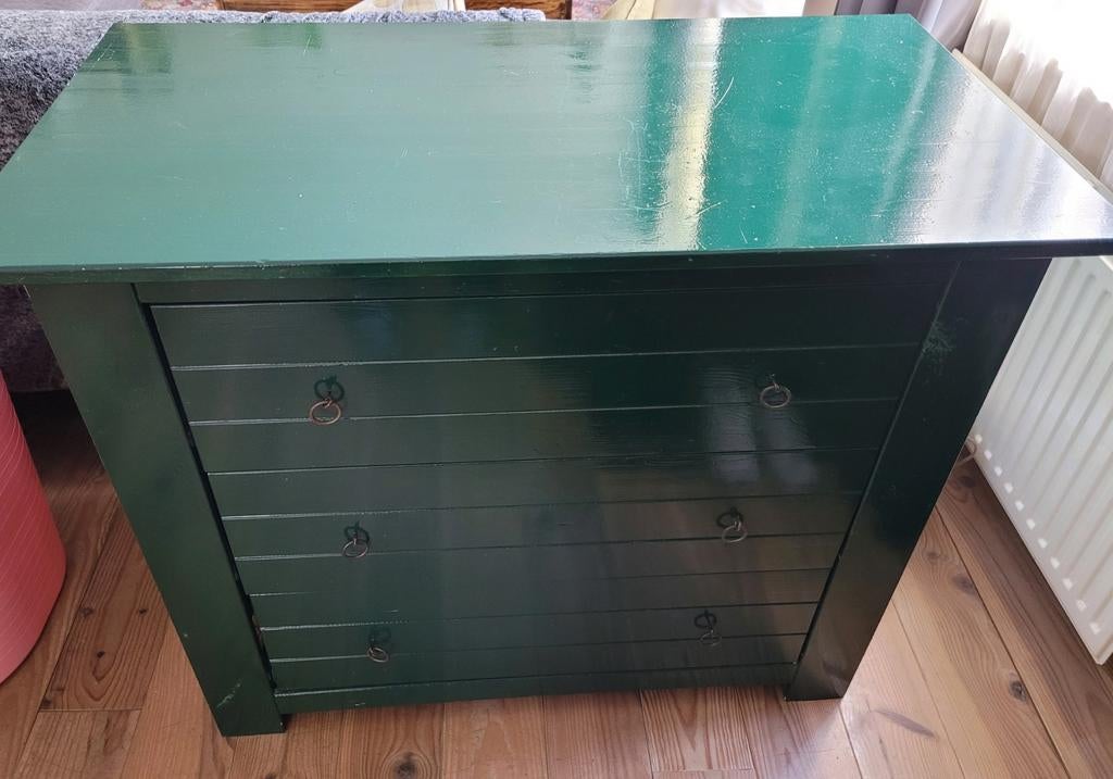 Houten ladekast gratis ophalen, Huis en Inrichting, Kasten | Ladekasten, 3 of 4 laden, Ophalen