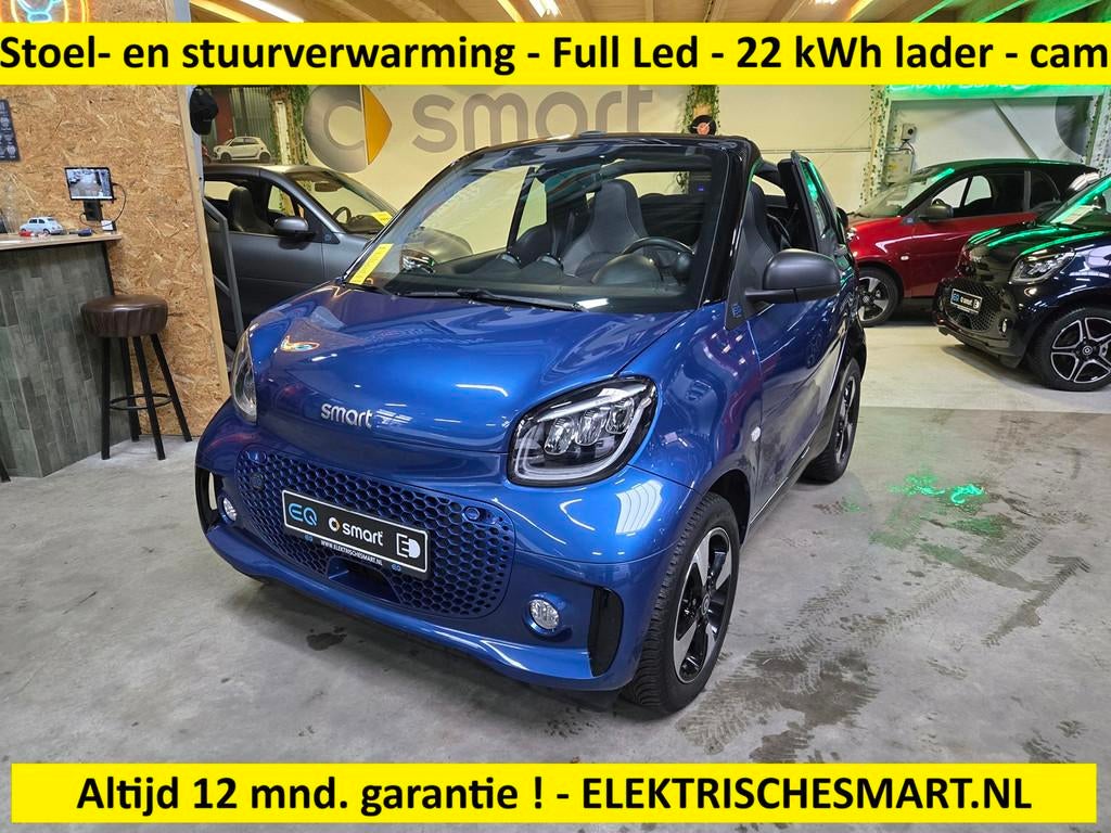 Smart Fortwo cabrio EQ Comfort - Stoel- en stuurverwarming -, Auto's, Smart, Automaat, Gebruikt, Huisgarantie, Grijs
