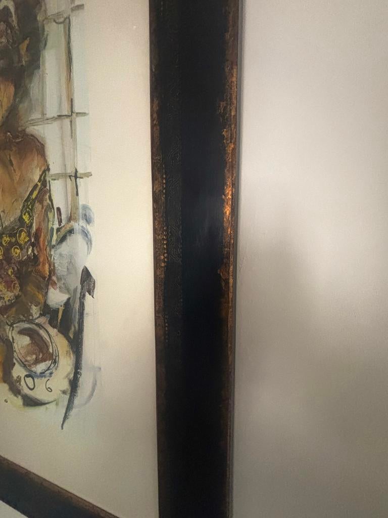 Kleurrijk portret van Guy Olivier - Typische stijl, Antiek en Kunst, Kunst | Schilderijen | Modern, Ophalen of Verzenden