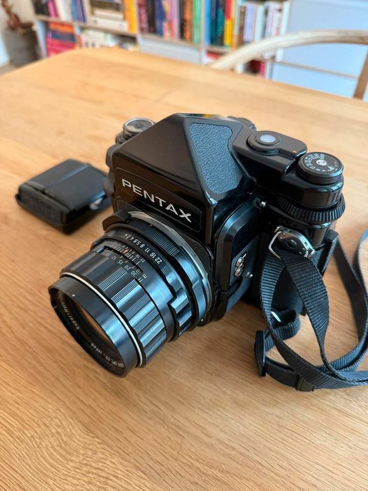 Pentax 67 / SMC Takumar 105 2.4 / WLF finder + Prism finder, Audio, Tv en Foto, Fotocamera's Digitaal, Gebruikt, Spiegelreflex
