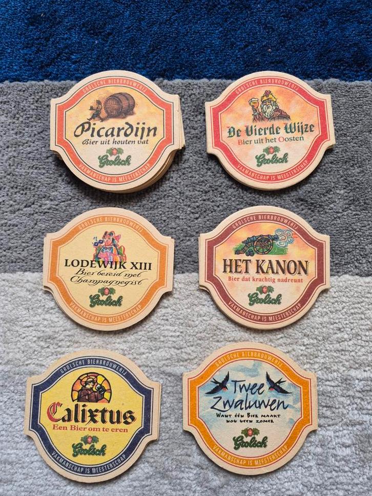 6 Grolsch Bier Viltjes - Diverse Uitvoeringen, Verzamelen, Biermerken, Ophalen of Verzenden