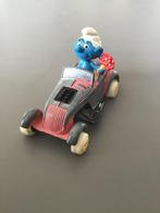 Smurf met bloemen in roze auto, Puffi / Esci., Verzamelen, Smurfen, Ophalen of Verzenden, Gebruikt, Poppetje, Figuurtje of Knuffel