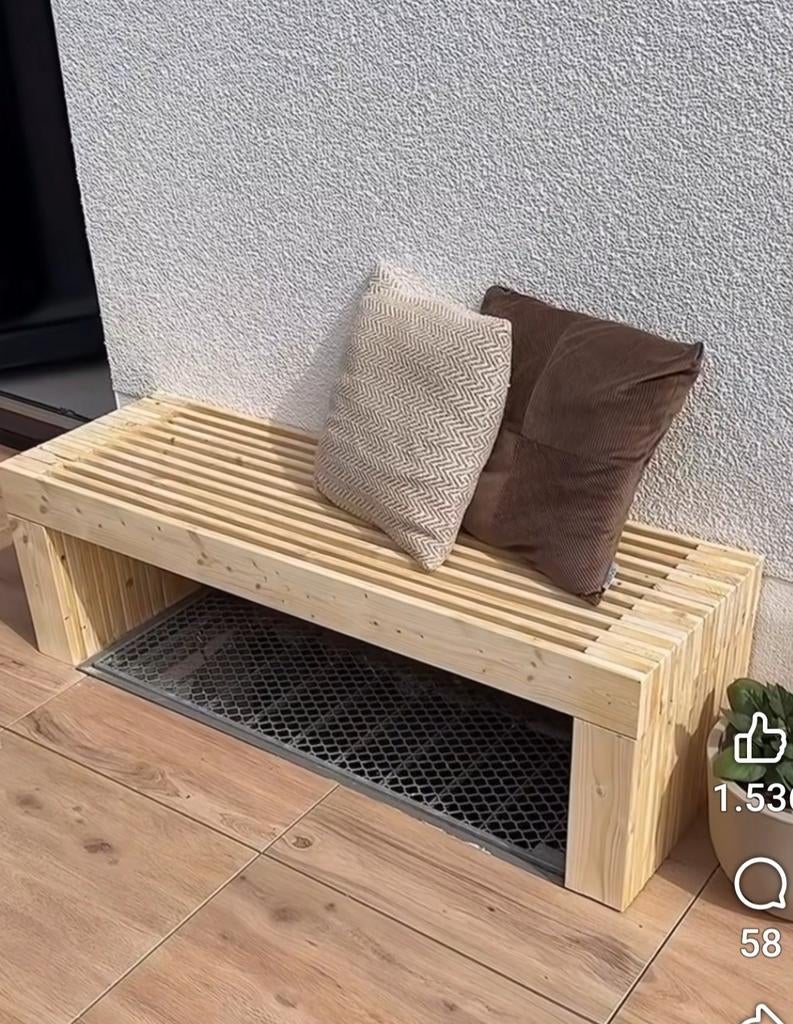 Tuinbank van geïmpregneerd hout, Ophalen, Nieuw, Hout