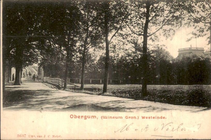 Obergum - Winsum - Westeinde, Ophalen of Verzenden, Voor 1920, Gelopen, Groningen