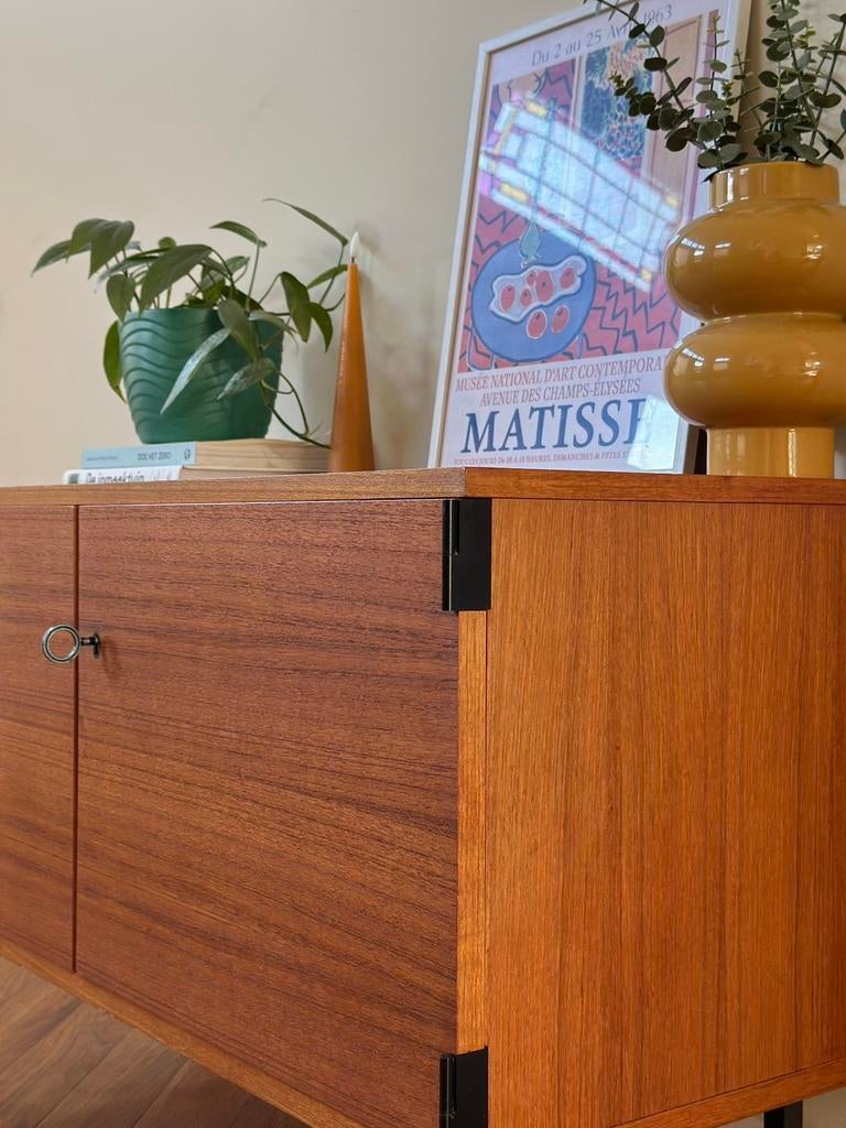 Vintage lowboard lp dressoir Rego jaren 50/60/70 wandmeubel2, Ophalen, Gebruikt, Teakhout, Vintage