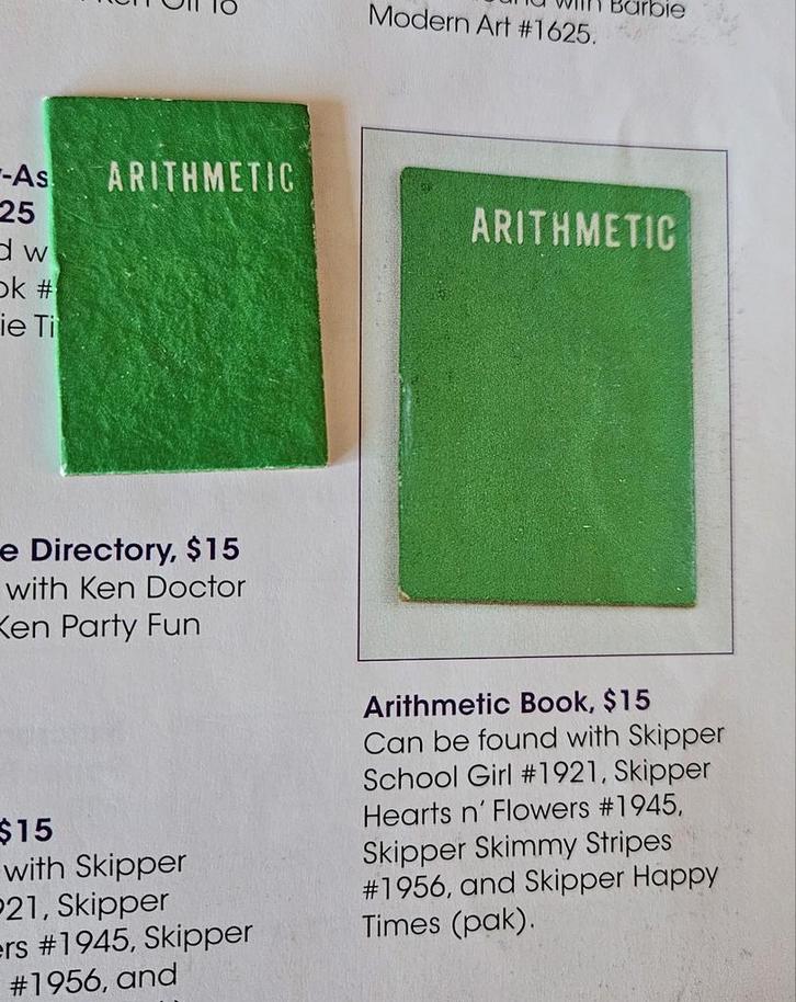 Vintage Barbie Skipper Arithmetic Book 60's, Verzamelen, Poppen, Accessoires, Ophalen of Verzenden