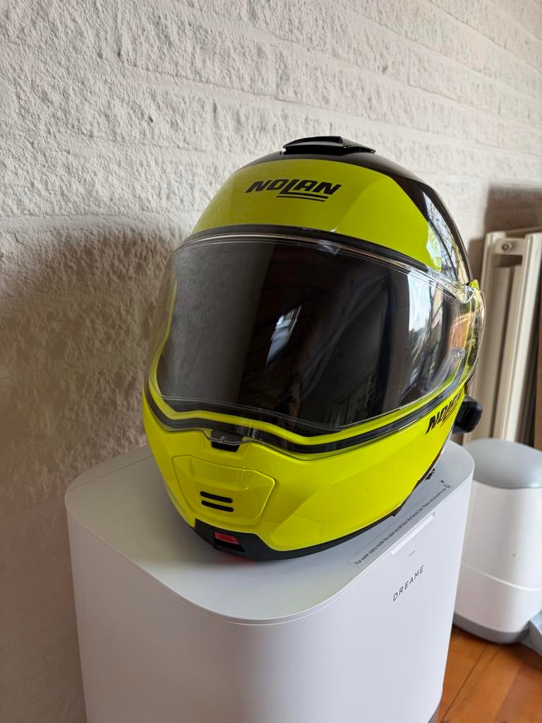 Nolan N100-5 Plus Systeemhelm Geel/Zwart maat M, M, Systeemhelm, Heren, Nolan