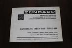Zündapp Automatic typen 444 1973 ersatzteil katalog mofa, Ophalen of Verzenden, Gebruikt