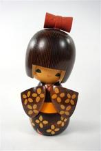 Kokeshi-pop Japan hout, Antiek en Kunst, Curiosa en Brocante, Ophalen of Verzenden
