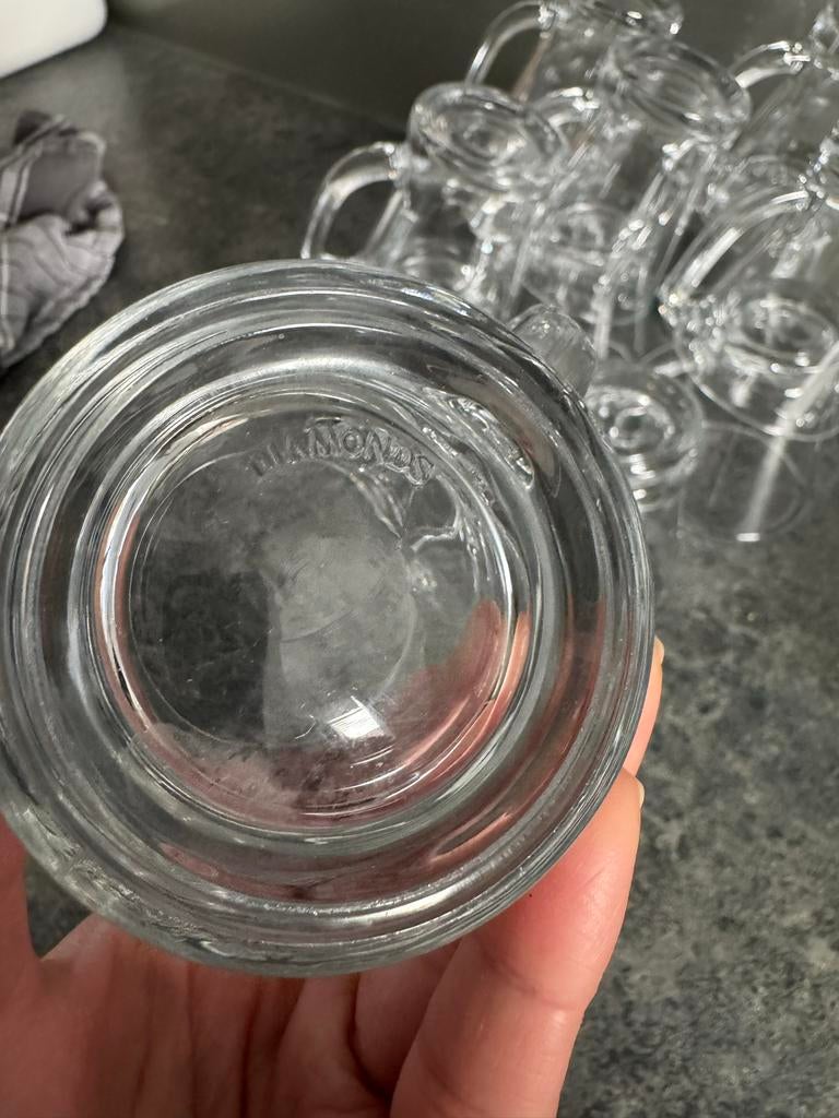 Diamonds theeglazen, 14 stuks, Antiek en Kunst, Antiek | Glas en Kristal, Ophalen