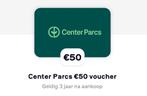 Center parcs voucher 50€, Eén persoon, Kortingsbon