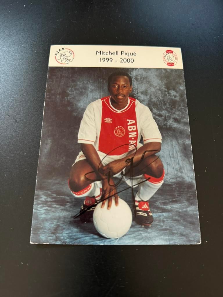 Spelerskaart Mario Piqué Ajax, Verzamelen, Sportartikelen en Voetbal, Ophalen of Verzenden, Zo goed als nieuw, Ajax, Spelerskaart