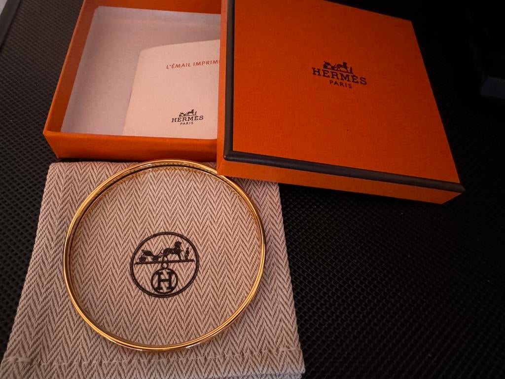 Hermès Flagship bangle armband nieuw maat 70, Sieraden, Tassen en Uiterlijk, Armbanden, Verzenden, Zo goed als nieuw, Zilver