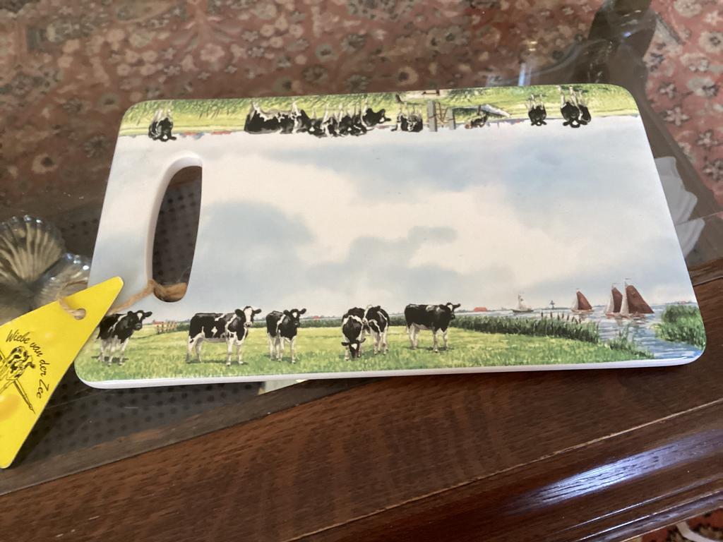 Koeien plateau 24.5x14.5 cm keramiek, Ophalen of Verzenden