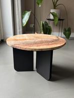 Bijzettafel marmer (diameter 60cm, hoogte 38cm), Ophalen, 50 tot 100 cm, Rond, Zo goed als nieuw