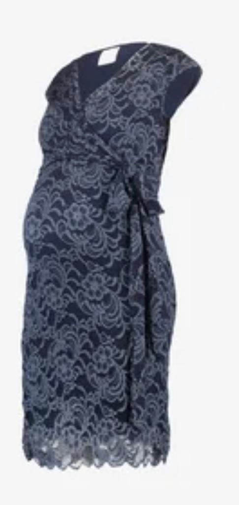 Mamalicious wrap jurk, cocktailjurk , kleur: Indigo, Ophalen of Verzenden, Zo goed als nieuw, Blauw, Jurk