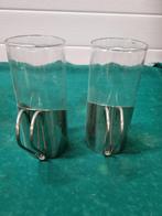 theeglazen in rvs houder 2 stuks, Ophalen of Verzenden, 'T Olde Gre-j, Info@toldegrej.nl, Endepoelstraat 20f Didam