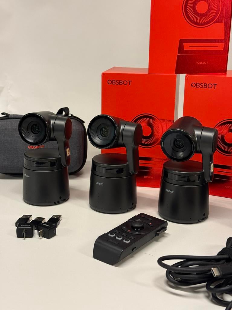 3x OBSBOT Tail Air + remote, Ophalen of Verzenden, Zo goed als nieuw, Draadloos, Zoomfunctie
