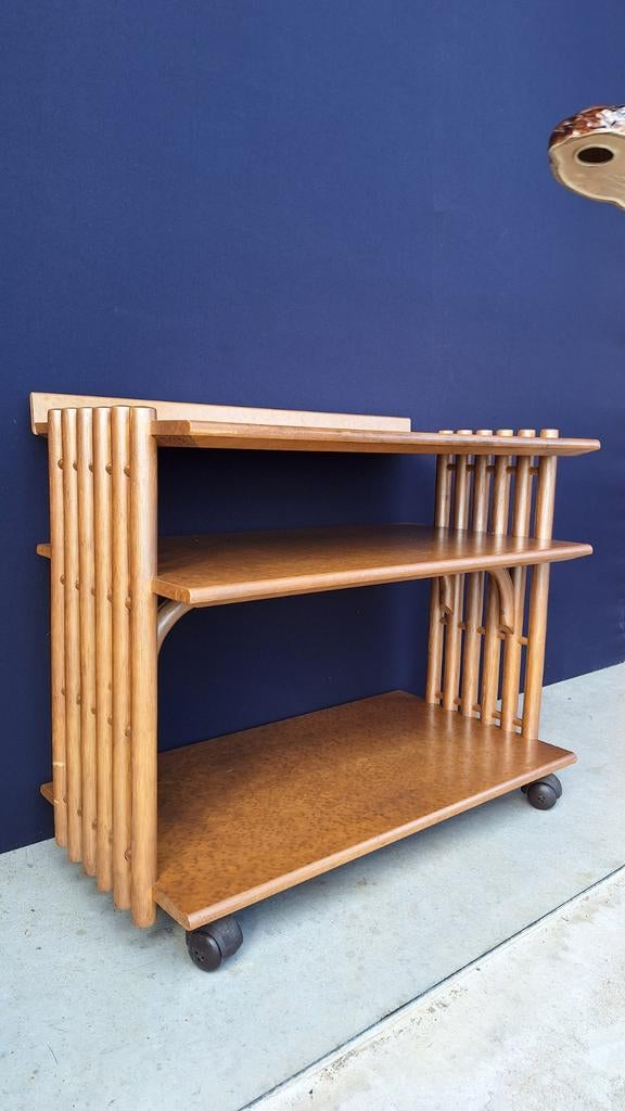 Vintage trolley, tv meubel, verrijdbaar tafeltje, audio kast, Huis en Inrichting, Ophalen, Gebruikt, Vintage, 50 tot 100 cm